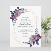 パープル素朴フローラブライダルシャワー招待 (スタンド正面)