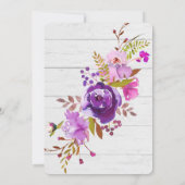 パープル素朴フローラ55th誕生日パーティー 招待状 (裏面)