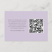 パープル素朴フローラ&ユーカリ結婚ス詳細 エンクロージャーカード (裏面)