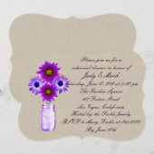 パープル素朴メイソンジャールリハーサルディナー招待状 招待状 (正面/裏面)