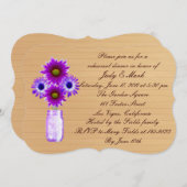 パープル素朴メイソンジャールリハーサルディナー招待状 招待状 (正面/裏面)