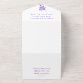 パープル素朴ライラックス甘い16フローラ16すべてI オールインワン招待状 (外側)