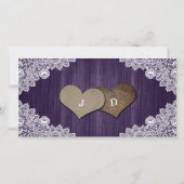 パープル素朴レースひまわりサンフラワーありがとうフォトカード サンキューカード (裏面)