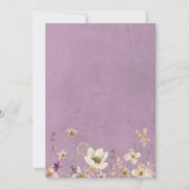 パープル素朴ワイルドフラワーフレームブライダルブランチ 招待状 (裏面)