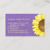 パープル素朴ヴィンテージルックサンフラワー 名刺 (裏面)