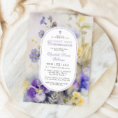 パープル素朴&イエローファースト聖餐式 招待状