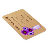 パープル素朴・メイソン・ジャーは日付マグネットを保存 マグネット (右側)