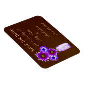 パープル素朴・メイソン・ジャーは日付マグネットを保存 マグネット (右側)