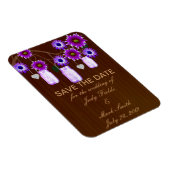 パープル素朴・メイソン・ジャースが日付マグネットを保存 マグネット (右側)