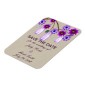 パープル素朴・メイソン・ジャースが日付マグネットを保存 マグネット (左側)