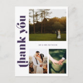 パープル結婚さんの写真ありがとうはがき ポストカード (正面)