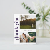 パープル結婚さんの写真ありがとうはがき ポストカード (スタンド正面)