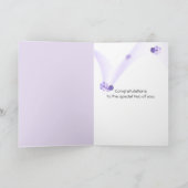 パープル結婚さんの記念日の詩 カード (内部)