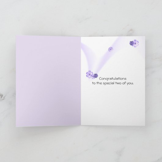 パープル結婚さんの記念日の詩 カード (内部)