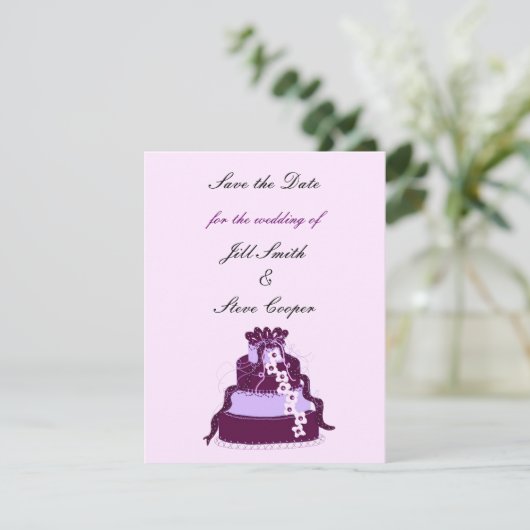 パープル結婚のケーキがデートを守る セーブザデート (スタンド正面)