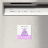 パープル結婚のケーキがデートを守る マグネット (インサイチュ (食洗機))