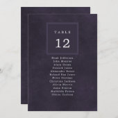 パープル結婚のゲストの座席表の番号 (正面/裏面)