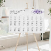 パープル結婚のシーティングチャートテンプレート ポスター