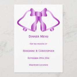 パープル結婚のメニューベルとリボン メニュー