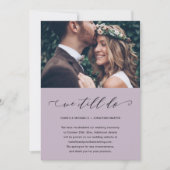 パープル結婚の延期はまだ写真を撮っている 案内状 (正面)