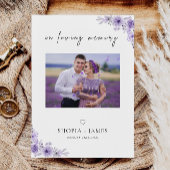 パープル結婚の愛する記憶の写真のサイン、 招待状