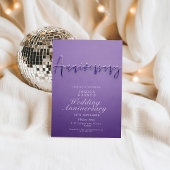 パープル結婚の記念日 招待状