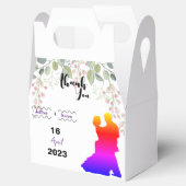 パープル結婚の贈り物ラベル フェイバーボックス (オープン)