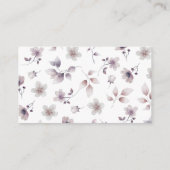 パープル結婚のQRコードカード エンクロージャーカード (裏面)