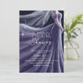 パープル結婚ガウンブライダルシャワー#3 招待状 (スタンド正面)