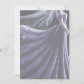 パープル結婚ガウンブライダルシャワー#3 招待状 (裏面)