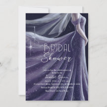 パープル結婚ガウンブライダルシャワー#3