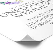 パープル結婚シェードに詰め込まれていない植物ハート ポスター (角)