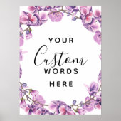 パープル結婚スイートピー独自のカスタム作成 ポスター (正面)