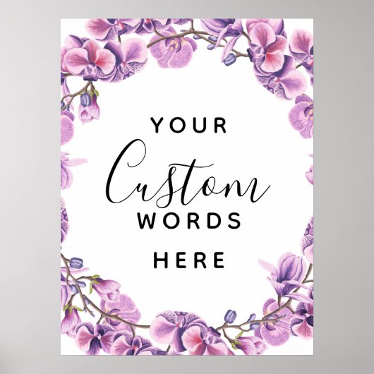 パープル結婚スイートピー独自のカスタム作成 ポスター (正面)
