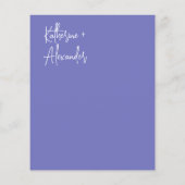 パープル結婚ズフローラリリー招待状クラシック (裏面)