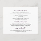 パープル結婚ズ詳細カードフローラガーデン エンクロージャーカード (裏面)