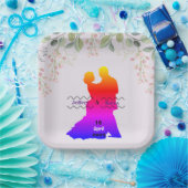 パープル結婚ズ ペーパープレート (パーティー)