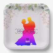 パープル結婚ズ ペーパープレート (正面)