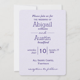 パープル結婚ハート 招待状