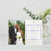 パープル結婚バハマの写真 サンキューカード (スタンド正面)