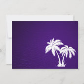 パープル結婚バハマの写真 サンキューカード (裏面)