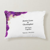 パープル結婚フローラのアニバーサリーアクセント枕 アクセントクッション (正面)