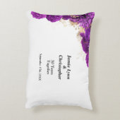 パープル結婚フローラのアニバーサリーアクセント枕 アクセントクッション (裏面(縦))