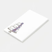 パープル結婚フローラのケーキブライダルシャワー ポストイット (アングル)