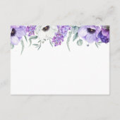 パープル結婚フローラオンライン披露宴 エンクロージャーカード (裏面)