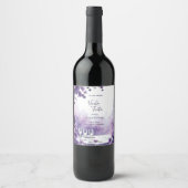 パープル結婚フローラズインパリスとエッフェルタワー ワインラベル (正面)