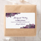 パープル結婚フローラワインラベル ラベル (インサイチュ)