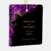 パープル結婚フローラ周年記念セラミックオーナメント セラミックオーナメント (右)