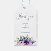 パープル結婚フローラ感謝していのあなた ギフトタグ (正面)