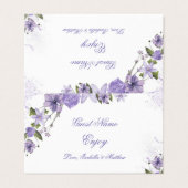 パープル結婚フローラ折り畳みカード (外部フラット)